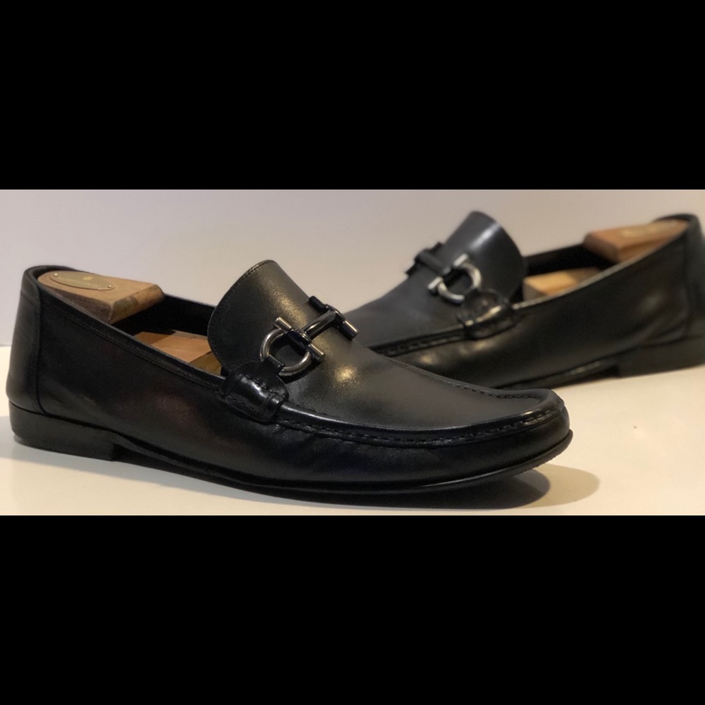 Salvatore Black Leather Horsebit Loafer 🔥🔥